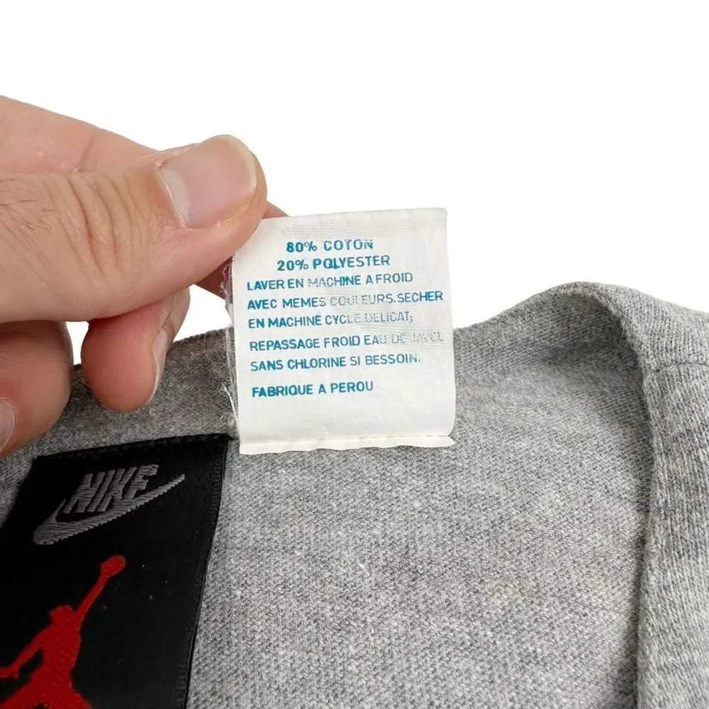 Vintage 90s Nike Air Jordan Baseball Jersey Mens M/L Gray